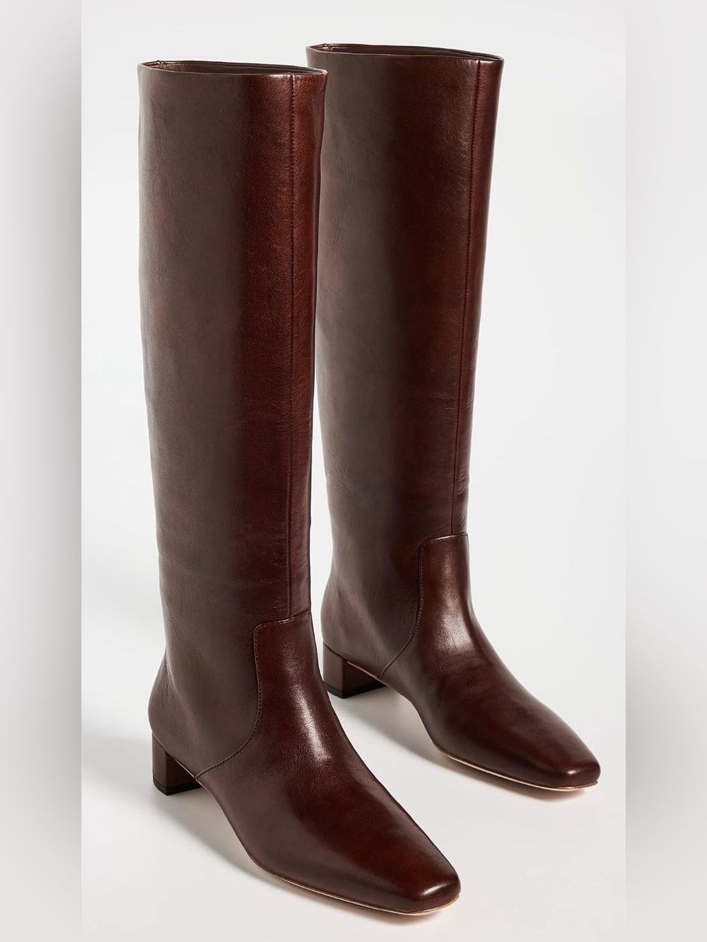 Loeffler Randall Indy Calfskin Tall Boots in Espresso size 8